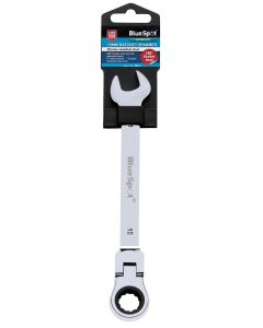 Blue Spot Tools 15mm Chrome Vanadium Ratchet Spanner Flexible Head (180°)