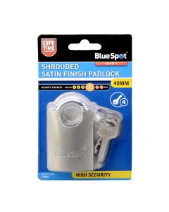 Blue Spot Tools 40mm Shrouded Satin Finish Padlock