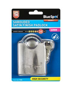 Blue Spot Tools 60mm Shrouded Satin Finish Padlock